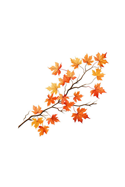 INOVATIX Set de 8 piese, Autocolant toamnă Creangă de toamnă, INOVATIX®. 6 cm