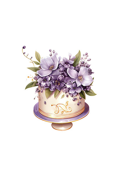 INOVATIX Set de 8 autocolante pentru tort decorate cu flori, INOVATIX®. 6 cm