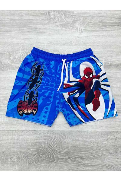 MİLAYS LİFE HOME COLLECTİON PANTALONI SCURT DE MARE ȘI DE POOL CU IMPRIMARE DE CARACTERE BĂIEȚI, CU șireturi în talie, cu plasă