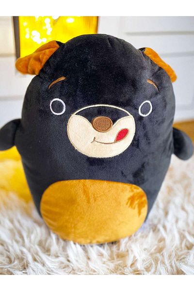 PoppyPlays Dog Plush Pillow 40cm - Decorative Super Soft Pillow
