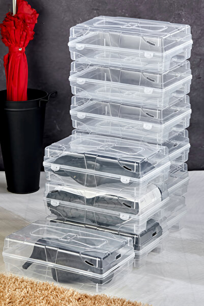 Myplas 20'li Kadın Ayakkabı Saklama Kutusu - Şeffaf Dekoratif Ayakkabı Düzenl...