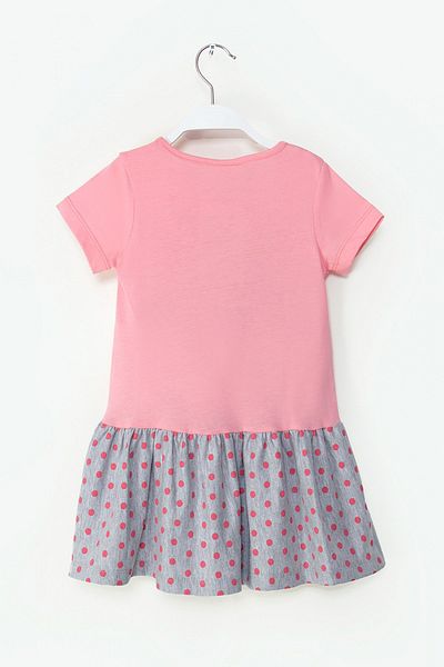 DMB BOYS & GIRLS Rochie pentru fetiță cu buline imprimate pisică