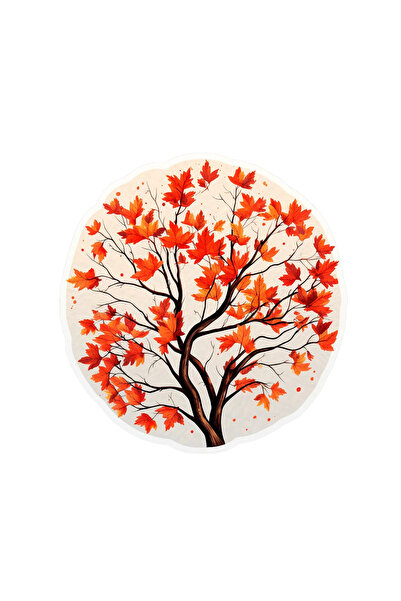 INOVATIX Σετ 8 τεμαχίων, Φθινοπωρινό Αυτοκόλλητο Δέντρο με κόκκινα φύλλα, INO...