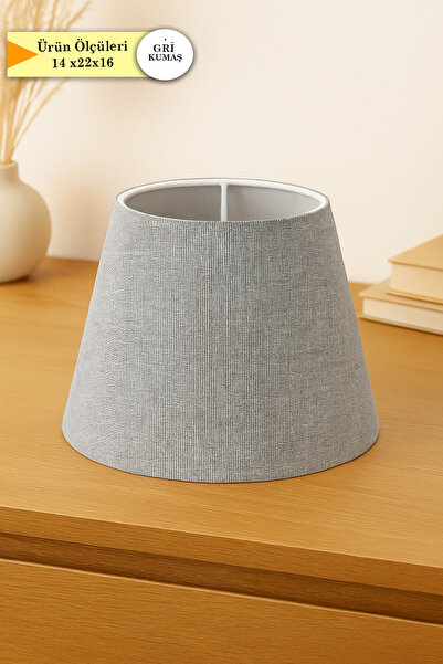 Eslight Açık Gri Abajur Başlığı 22 cm T25