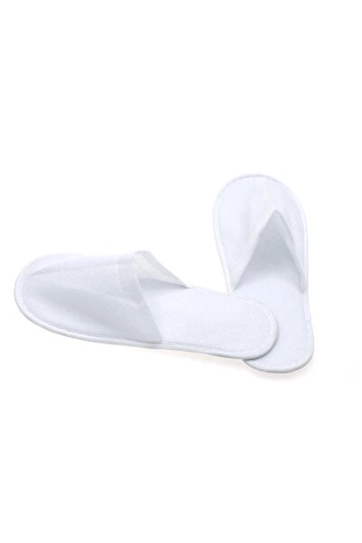 OEM Σετ 50 ζευγών λευκών παντόφλων ξενοδοχείου από πετσετέ, μεγέθους universal