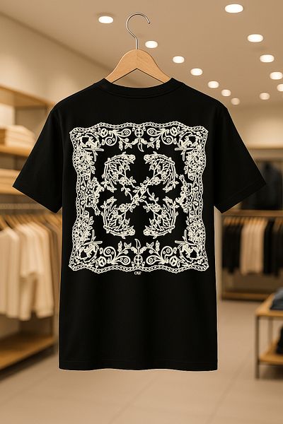 SELF CONTROL Μπλουζάκι με μοτίβο εκτός λευκού μεγέθους Unisex 100% βαμβακερό παχύ ύφασμα που αναπνέει