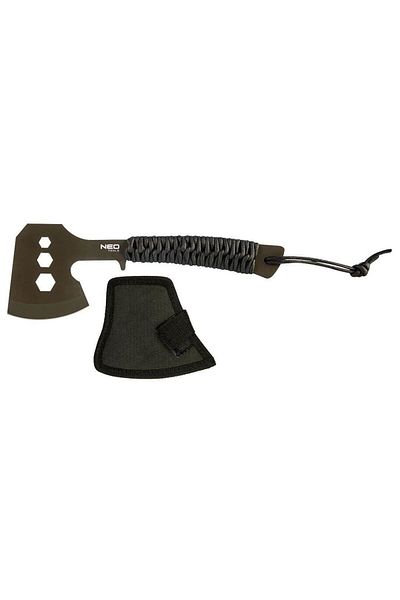 NEO Multifunctional Axe, Paracord Handle, Survival Model, Stainless Steel, Black,