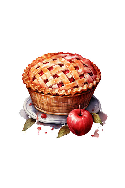 INOVATIX Set de 8 bucăți, autocolant tartă cu mere, INOVATIX®. 6 cm