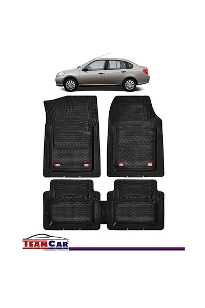 TEAMCAR ® Tray Type Car Mats Compatible With Renault Symbol Ii (2008–2013) - Sedan