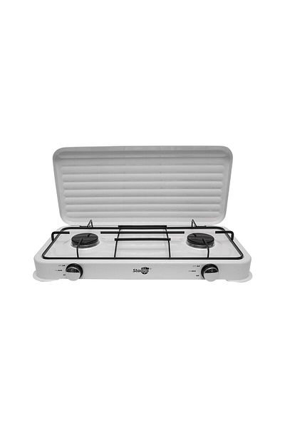StarLux Aragaz Camping, Portabil, 2 Arzatoare, 2.5 Kw, Cu Capac,