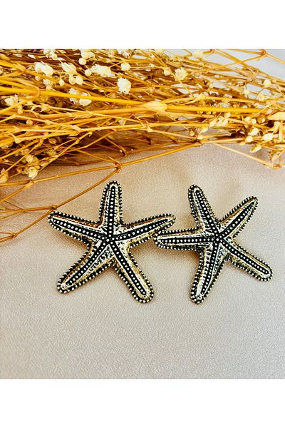Markiz Takı Brand Starfish Earrings 6 cm