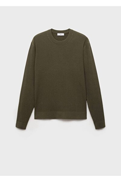 MANGO Man İnce triko ribana pamuklu kazak