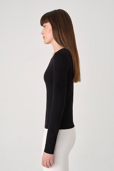 UP&FIT Long Crop Push up Light Black