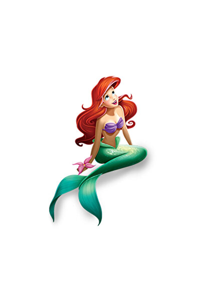 INOVATIX Set de 8 autocolante Mica Sirenă Ariel gânditor, INOVATIX®. 6 cm