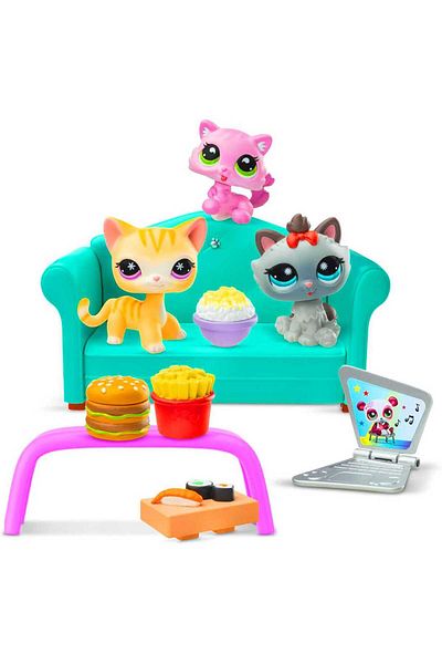 Littlest Pet Shop I Chose I Bought Minis 636 Dinner Play Set 3-Piece Mini Figure 4