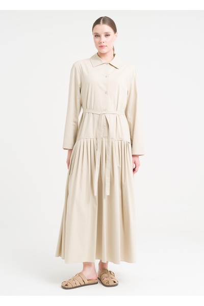 Armağan Sık Pileli Kemerli Elbise