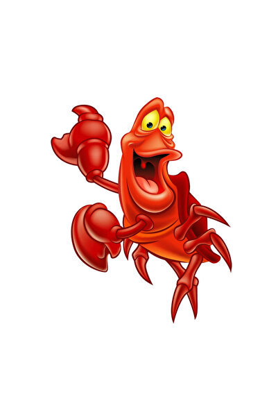 INOVATIX Set de 8 piese, autocolant Mica Sirenă Homar Fericit, INOVATIX®. 6 cm