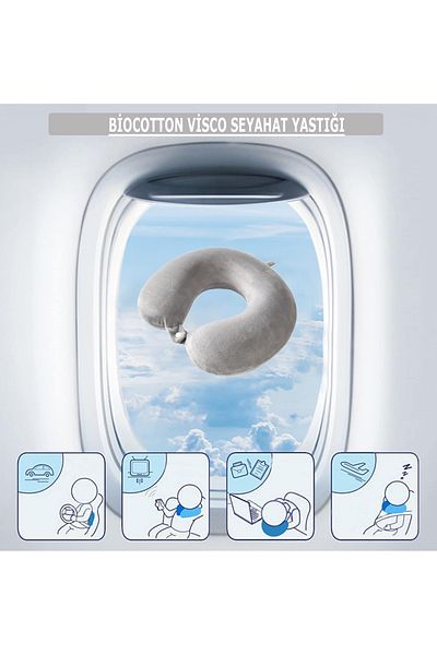 by ballı biocotton Orthopedic Travel Neck Pillow Ergonomic Soft Comfort Pillow