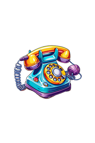 INOVATIX Set de 8 piese, autocolant telefon fix vintage, INOVATIX®. 6 cm