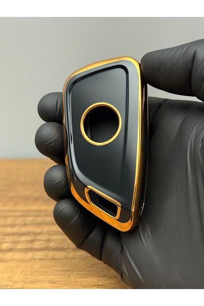 Luxe Aksesuarr For Bmw Switchblade Kd and Smart Controller Case 3 Button Protection Key Controller Silicone Nano Case Blackcolor
