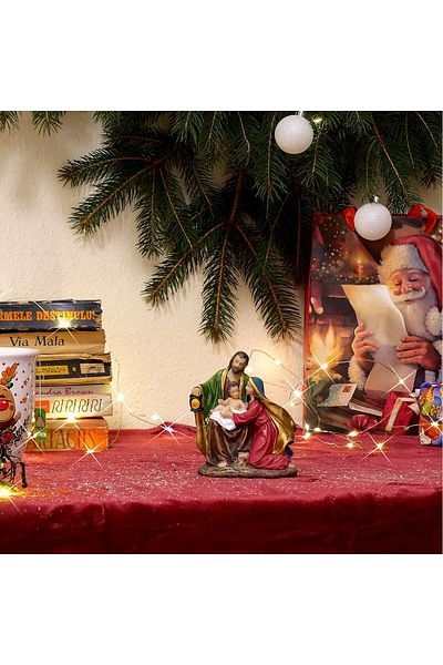 Magic Home Christmas Decoration, Polyresin, Nativity, 10.5x6x12 Cm,