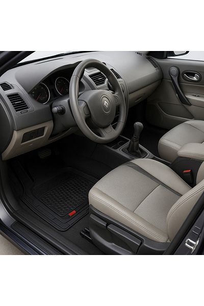 TEAMCAR ® Tray Type Car Mats Compatible with Renault Megane II (2002–2009) - Convertible