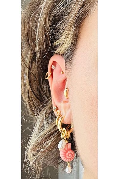 Markiz Takı Sea Series Colorful Earrings / Mussel and Star