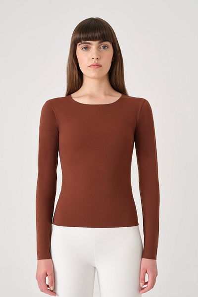 UP&FIT Long Crop Push up Light Brown