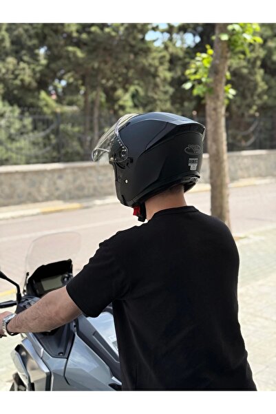 MTS PROYOU YARIM KASK MAT SİYAH (GÜNEŞ VİZÖRLÜ)