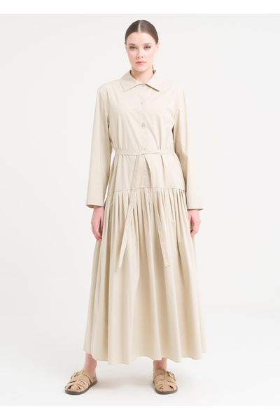 Armağan Sık Pileli Kemerli Elbise
