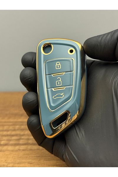 Luxe Aksesuarr For Bmw Switchblade Kd and Flux Remote Case 3 Button Protect Key Controller Silicone Nano Case Gray Color