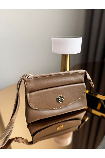 Sanmorris Kadın Suni Deri El Askılı 4 Bölmeli Metal Fermuarlı Telefon Ve Bozu...