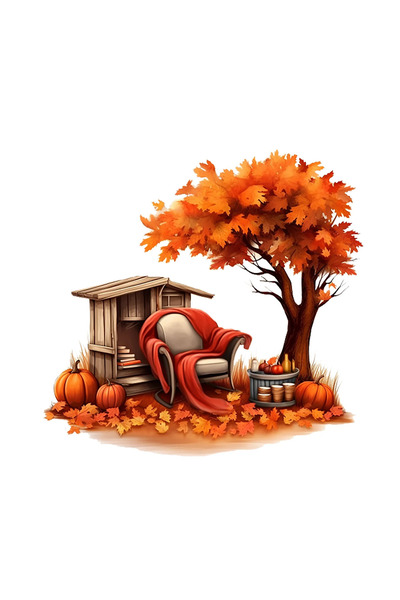 INOVATIX Set de 8 autocolante cu imagine Haven Autumn, INOVATIX®. 6 cm