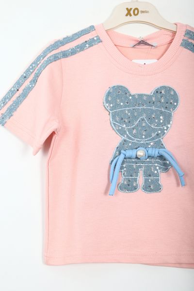 HAMADA TEX Girl's Bottom Top Set 6-12 Years 30061 Powder