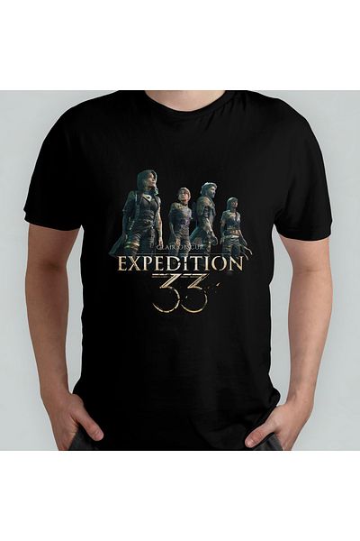 Pixxa Clair Obscure Expedition 33 Unisex 100% Cotton Crew Neck T-Shirt