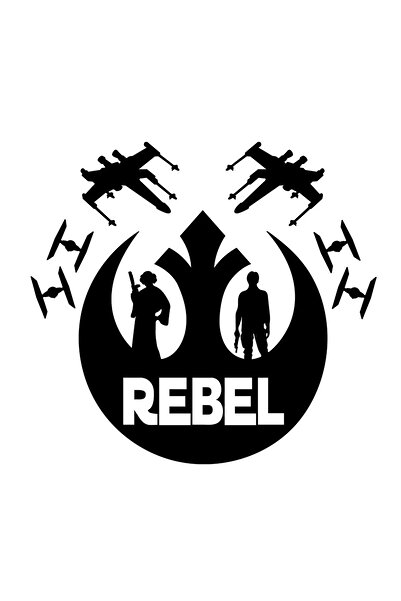 INOVATIX Set de 8 piese, autocolant Star Wars Rebel, INOVATIX®. 6 cm