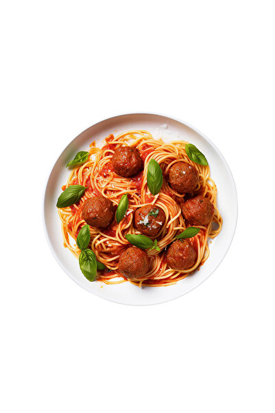 INOVATIX Set de 8 autocolante spaghete cu chiftele, INOVATIX®. 6 cm