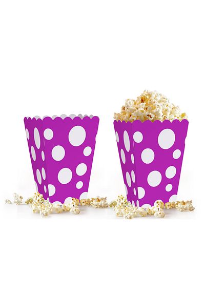 ALPJOY Popcorn Box 10-Piece -Purple with Points-