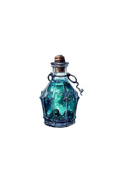 INOVATIX Set of 8 pieces, Sticker Bottle with magic potion, INOVATIX®. 6 cm