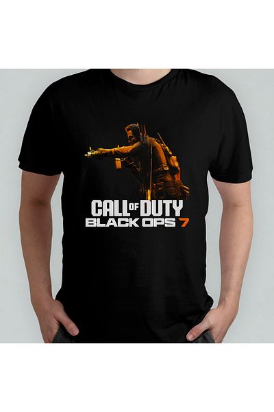 Pixxa Call of Duty Black Ops 7 Themed Unisex 100% Cotton Crew Neck T-Shirt
