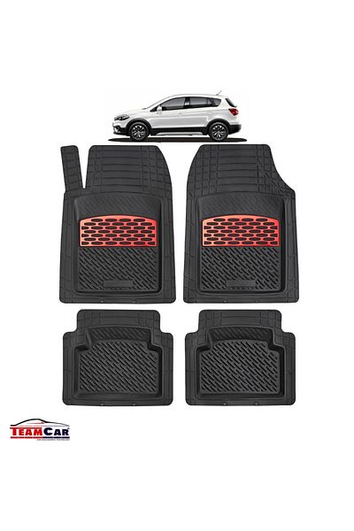 TEAMCAR Covorașe auto compatibile cu Suzuki SX4 S-Cross (2013–2021) - Roșu SUV