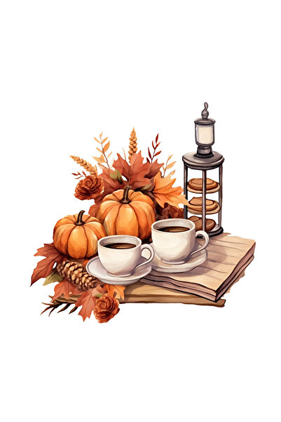 INOVATIX Set of 8, Cybelle Autumn Painting Sticker, INOVATIX®. 6 cm