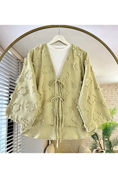 AÈC PRIVÈ Γυναικείο πουκάμισο με κορδόνια καλοκαιρινής μουσελίνας κιμονό νέας...