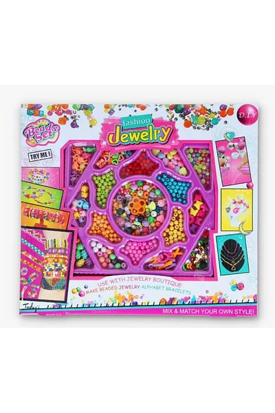 miraza Creative Bead Set for Bracelets and Necklaces, 600 Pieces, 16 Different Colors and Sizes