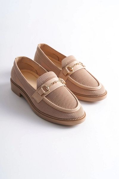 TB Terzi Bey Tb-021 Terzi Bey Nut Knitwear g Buckle Casual Women's Shoes