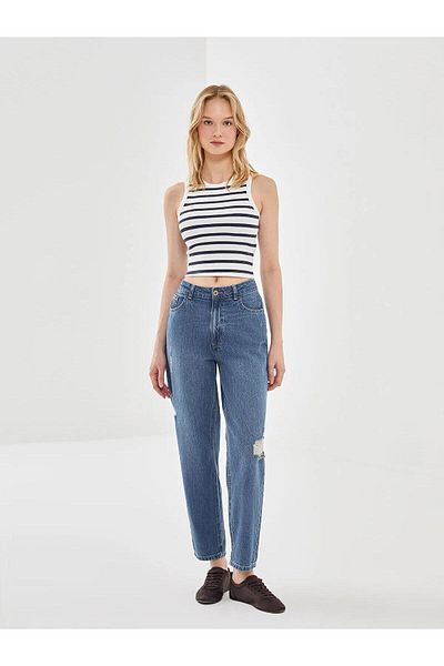 LC Waikiki Lcw Vision Crew Neck Striped Women's Crop (S5)