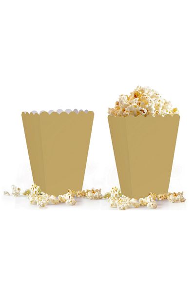ALPJOY Popcorn Box 8-Piece -Plain Gold-