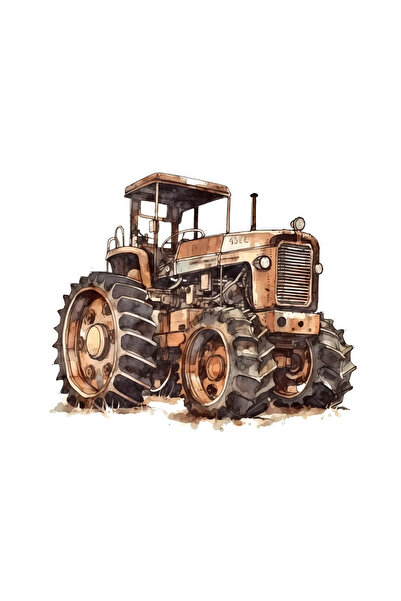 INOVATIX Set de 8 piese, autocolant Tractor Andy, INOVATIX®. 6 cm