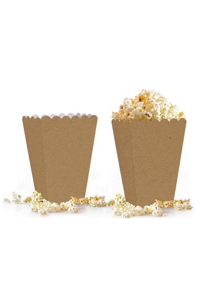 ALPJOY Popcorn Box 8-Piece -Natural Kraft-