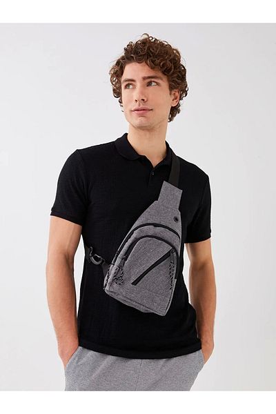 LC Waikiki Accessories Gray Zippered Men's Chest Bag